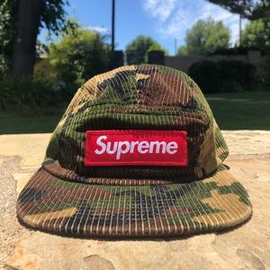SUPREME Camo Corduroy Hat